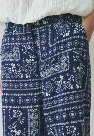 Next, Stoffhose - navy blue ecru print