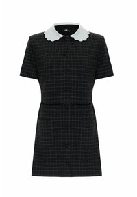 adL ROUND COLLOR PUCKET DETAILED - Shirt dress - plaid anthracite