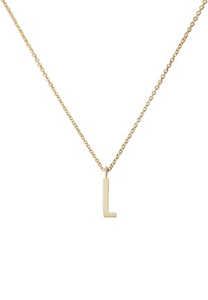 Design Letters 16MM CHARM WITH 45CM NECKLACE 18K GOLD-PLATED - Ketting - gold-coloured