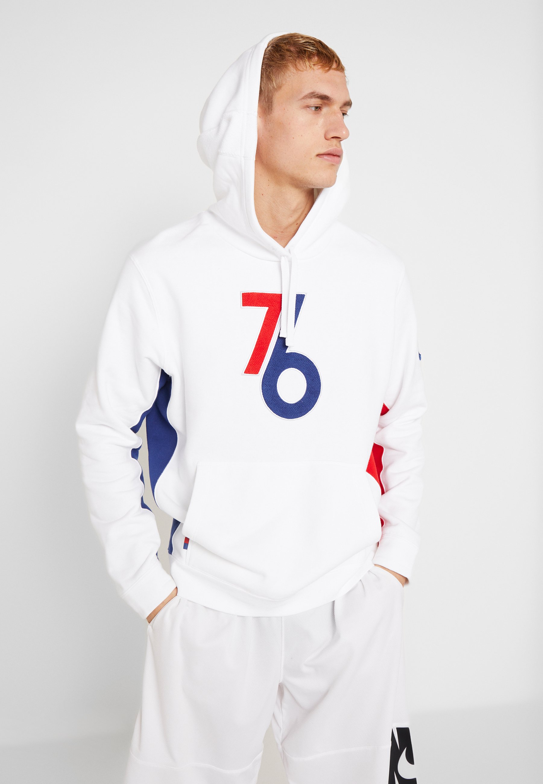 Nike Performance Nba Courtside Hoody Philadelphia 76ers Earned Hoodie White Rush Blue University Red White Zalando Ie