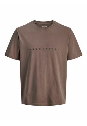 PLUS SIZE LOGO - T-shirt print - dark brown