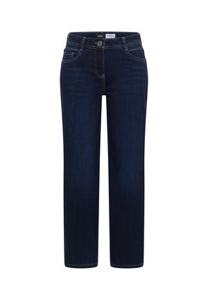 Cecil, HIGH-WAIST BARREL-LEG JEANS IN A LOOSE FIT - Wide leg - dark blue wash