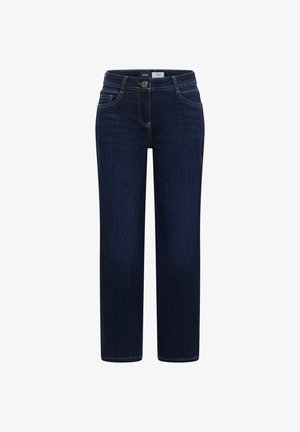 Cecil, HIGH-WAIST BARREL-LEG JEANS IN A LOOSE FIT - Wide leg - dark blue wash