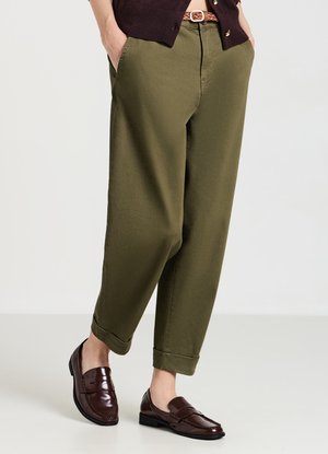 CON CINTURA - Chino - verde militare scuro