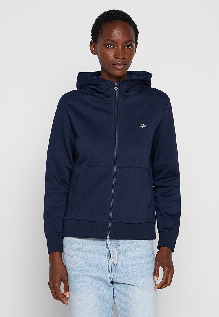 Gant Sweater met rits koningsblauw Gant Sweater met rits koningsblauw