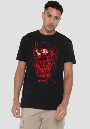Cotton Soul, NIGHTMARE ON ELM STREET/ONE TWO FREDDYS COMING FOR YOU - Print T-shirt - black