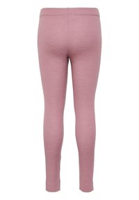 Roze legging gemaakt van een zachte, rekbare stof. Heeft een brede tailleband en een aansluitend ontwerp, met minimaal aantal naden en geen extra hardware.