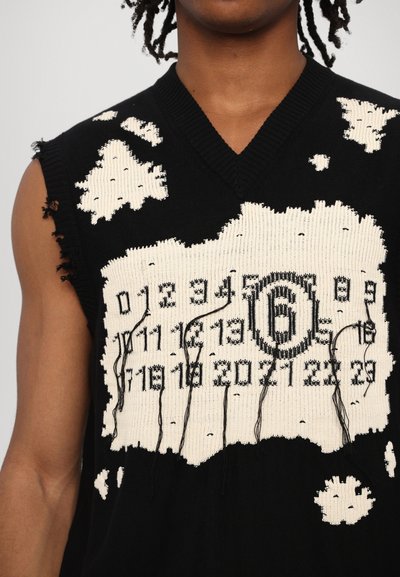 MM6 Maison Margiela GILET UNISEX - Vest - black/off white