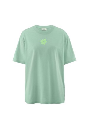 hessnatur OVERSIZE - Print T-shirt - jadegrün
