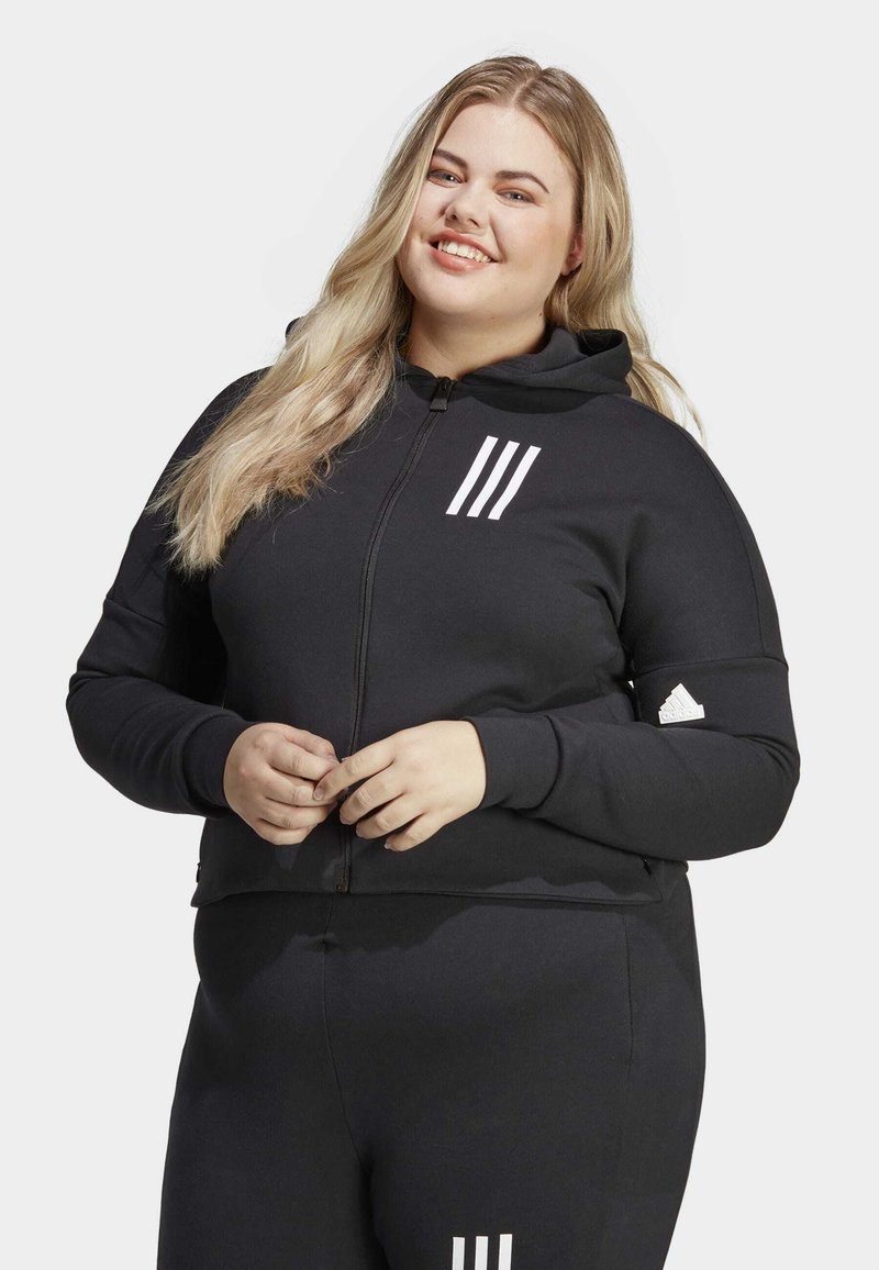 adidas Sportswear MISSION VICTORY SLIM FIT HOODIE Zipup sweatshirt black Zalando.de