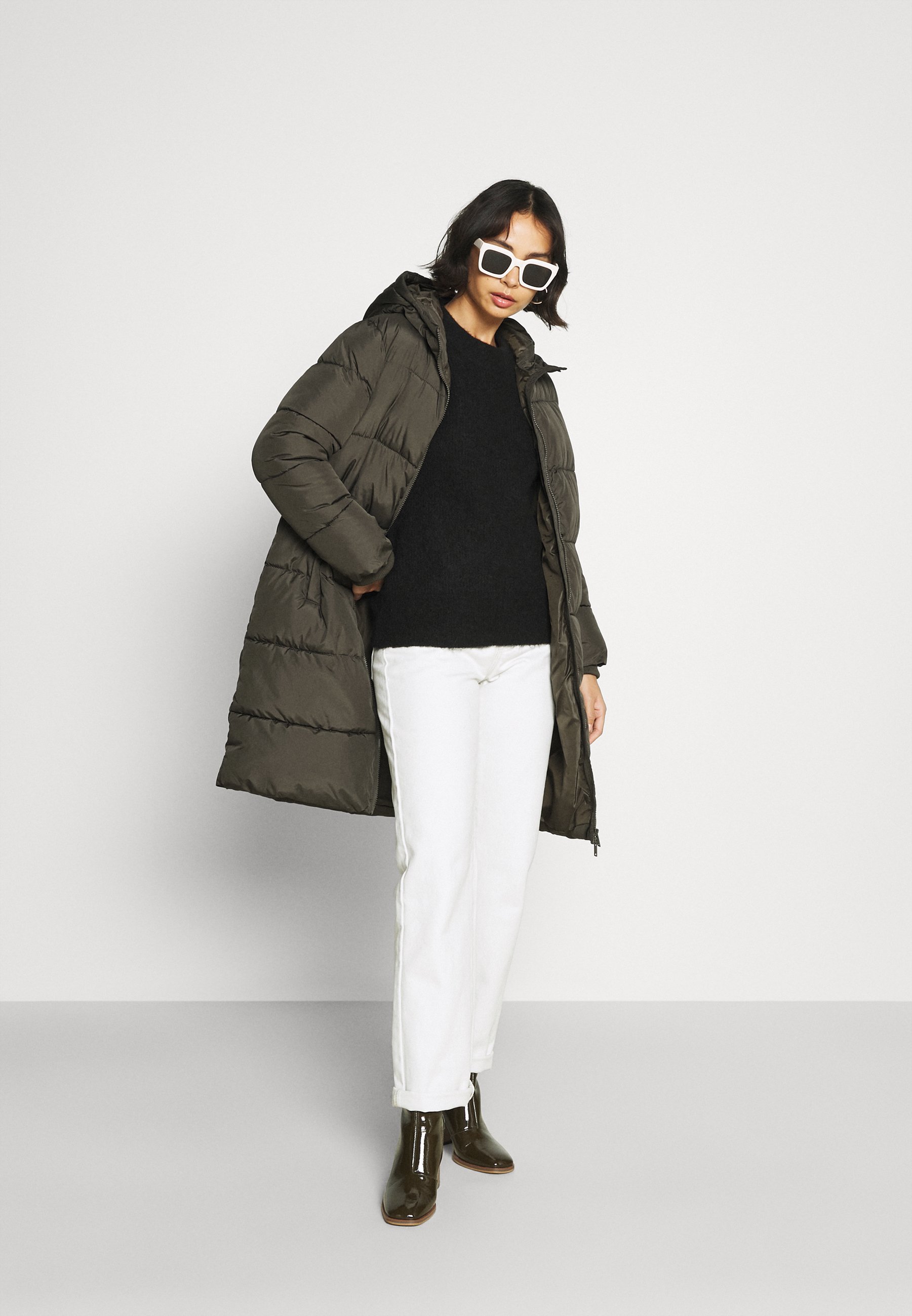 black petite puffer jacket