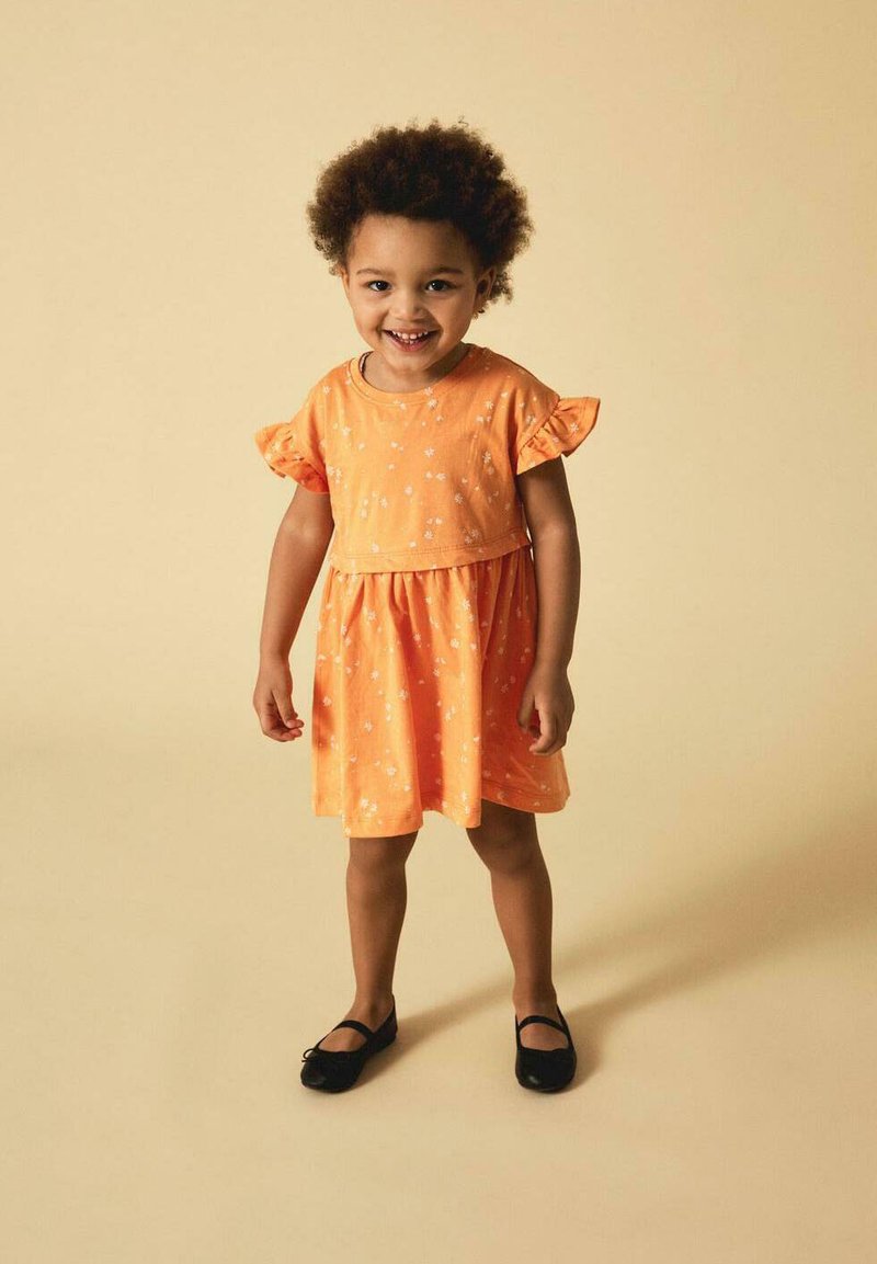 Name it 2ER PACK RUNDHALS - Jerseykleid - orange