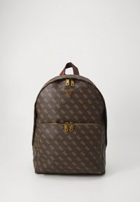 Guess MILANO COMPACT BACKPACK - Mochila - brown/ochre/burgundy