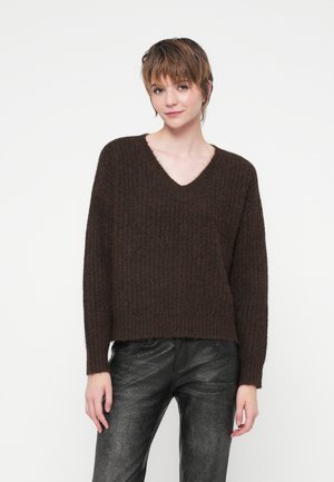 VILAMPE VNECK  - Pullover - coffee bean