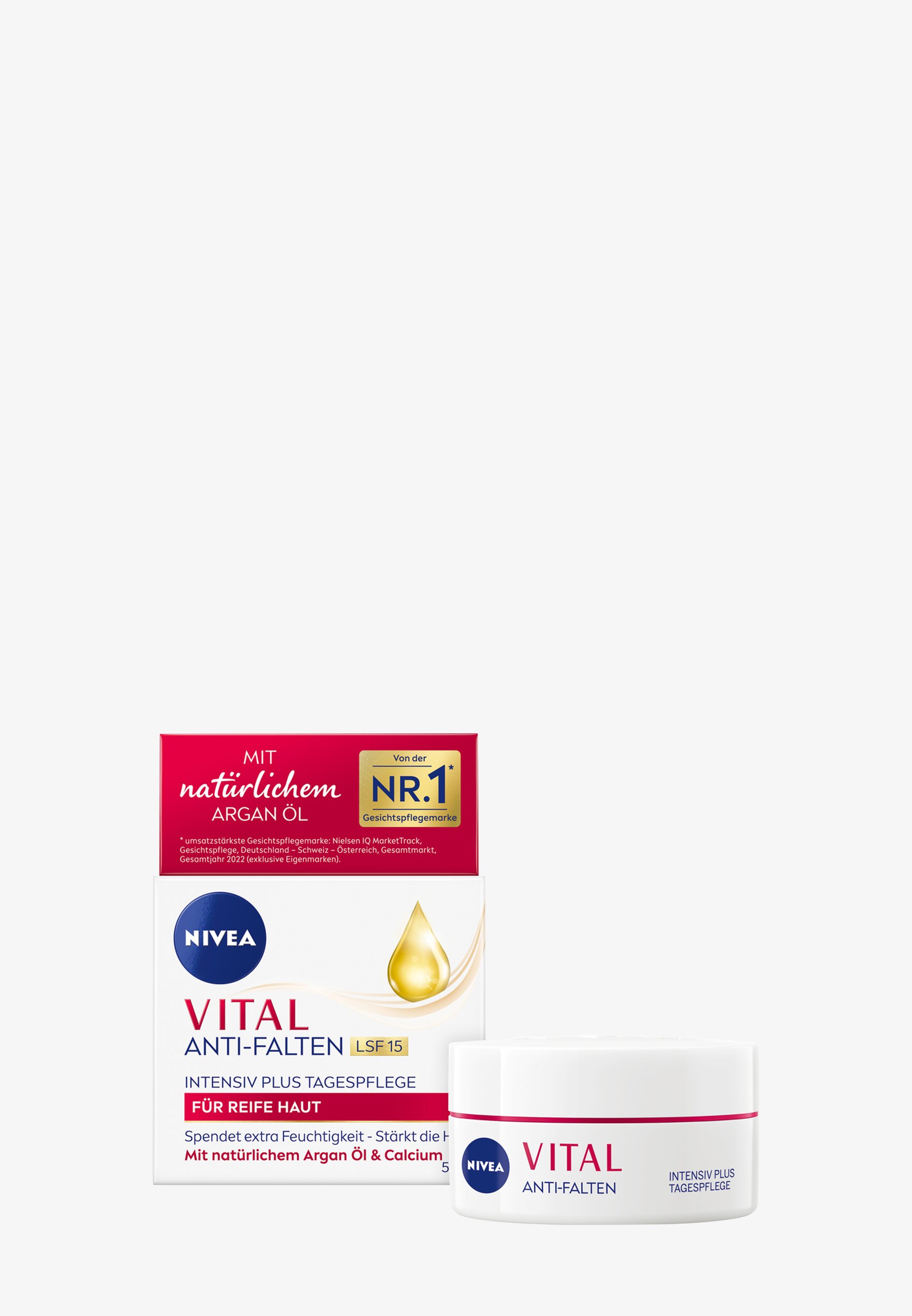 NIVEA VITAL Anti-Falten Intensiv Nachtpflege Für Reife Haut – Mit Calcium, Perlenextrakten & Traubenkernöl, 50 Ml
