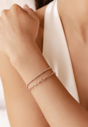 SNAKE AND LINK SET - Bracelet - rose gold-coloured
