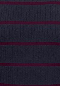 Tissu ribad gris foncé avec des rayures horizontales bordeaux uniformément espacées.