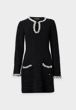 KARL LAGERFELD, EMBELLISHED DETAIL DRESS - Cocktail φόρεμα / Φόρεμα για πάρτι - black