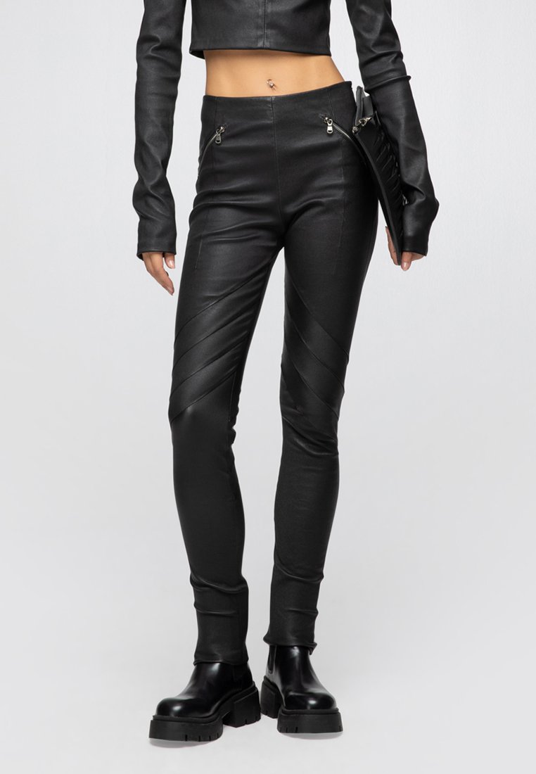 Vespucci by VSP Leren broek zwart