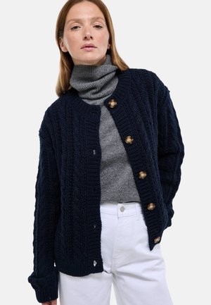 AVEC TORSADES EN - Gilet - marine