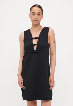 ONLAMEL REVERSIBLE BOW DRESS  - Jersey dress - black