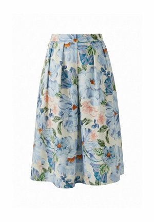 Oui, MIDIROCK - A-line skirt - blue white