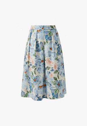 Oui, MIDIROCK - A-line skirt - blue white