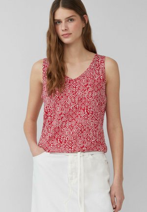 s.Oliver MIT CUT-OUT UND SCHLEIFE - Top - mohnrot