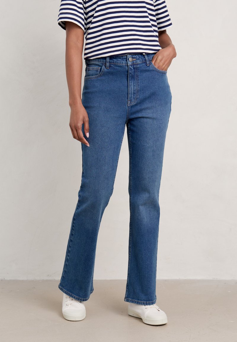 Seasalt Cornwall HIGHMORE - Široké džíny - mid wash tide