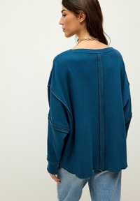 Next LONG SLEEVE SEAM DETAIL TEXTURE STANDARD - Maglione - teal blue