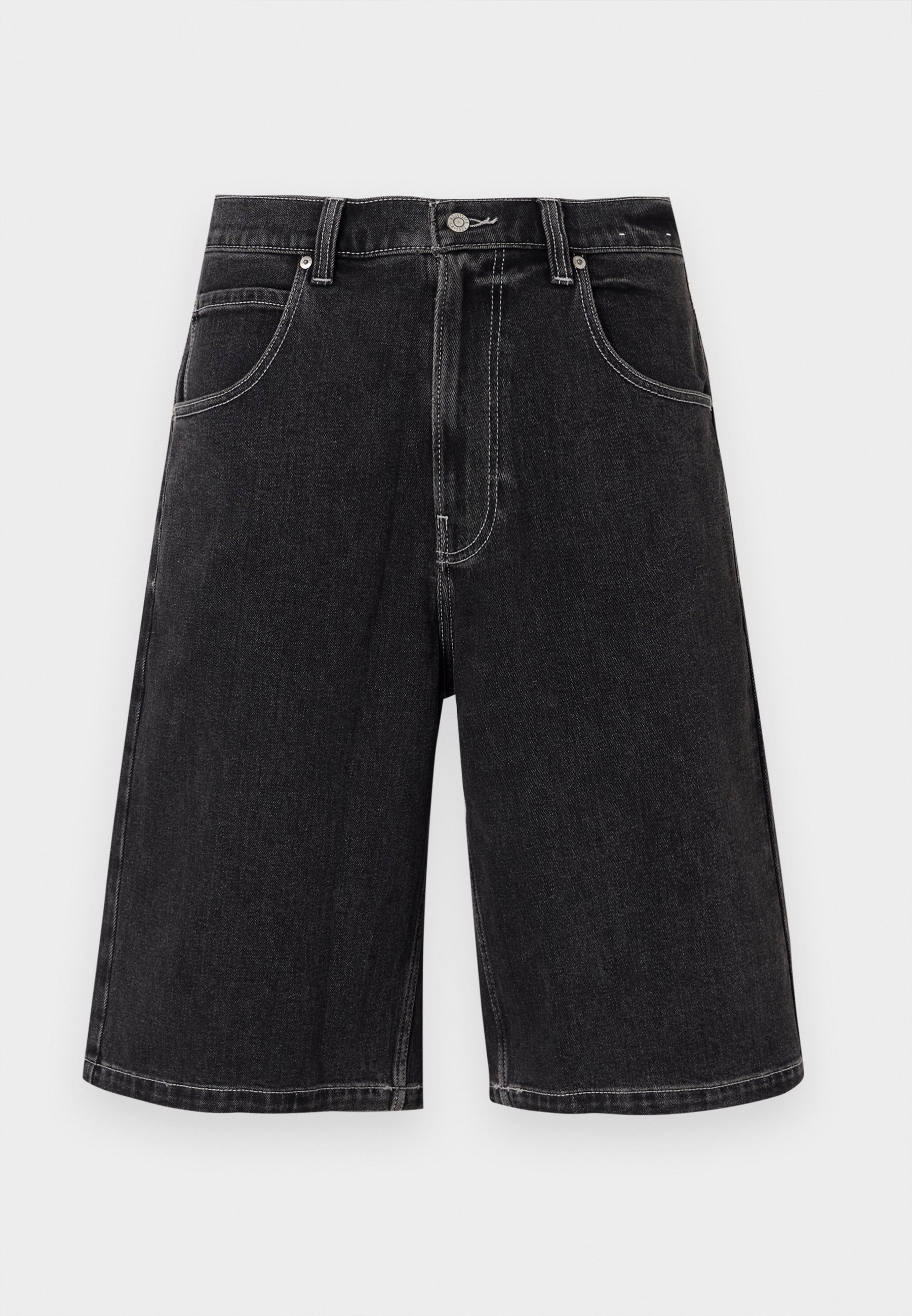 Hollister Co. SUPER BAGGY JORT - Denim shorts - dark wash/black