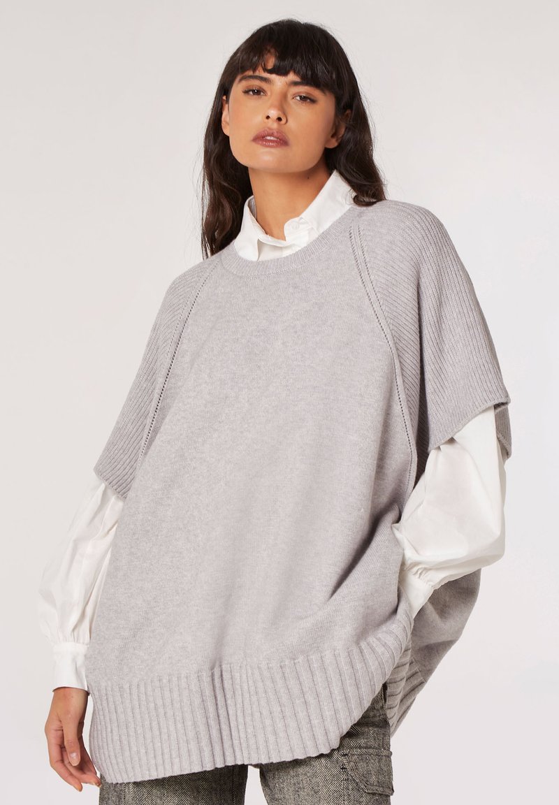 T-shirt Basique Fille NEXT Gris Manches Longues, Taille 9 Ans, Col Crew