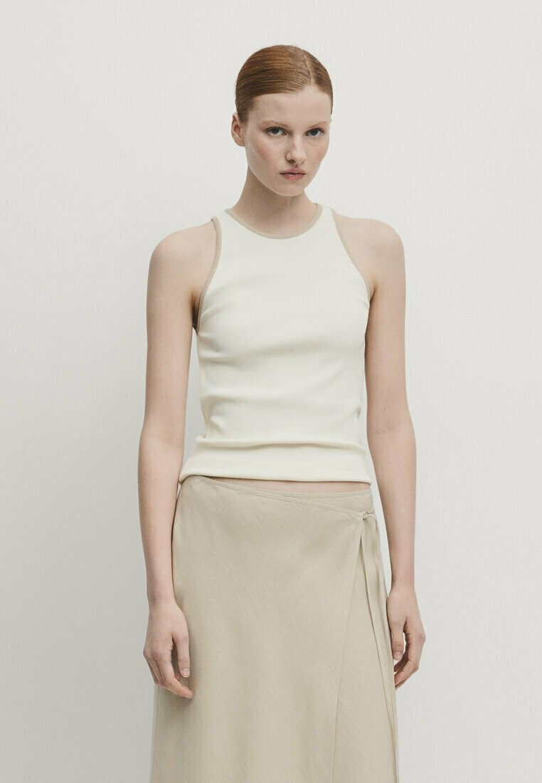 Dalary Contrast Top - Beige