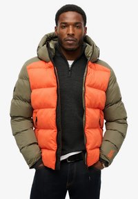 Superdry & Co PUFFER - Vinterjakker - khaki colourblock