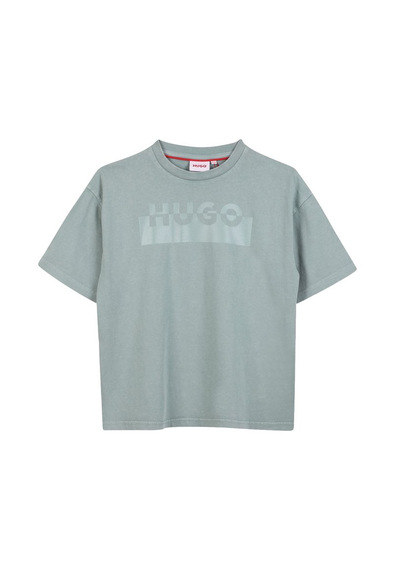 HUGO Kids T-shirt print blauwgrijs