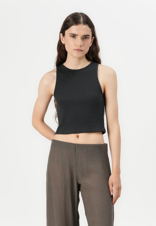 BAMBI CRINKLE TROUSERS - Trousers - dark mole2