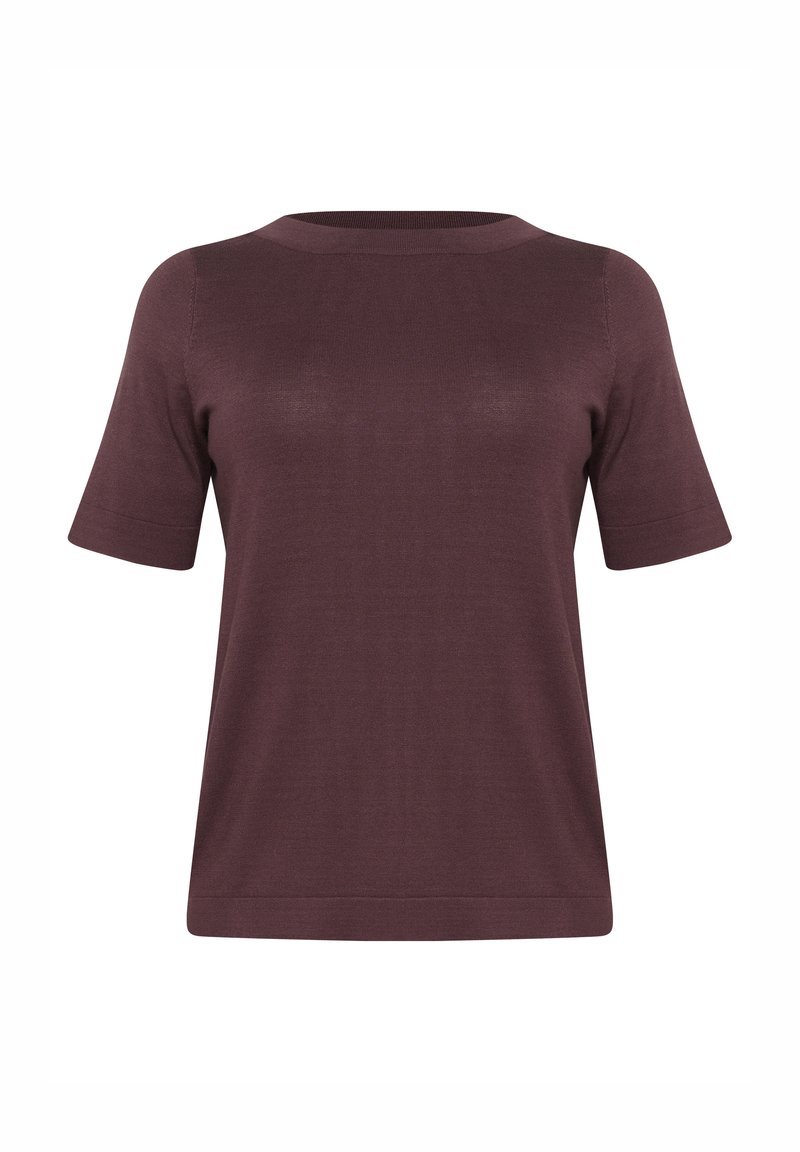 Kaffe Curve T-shirt basic bordeauxrood