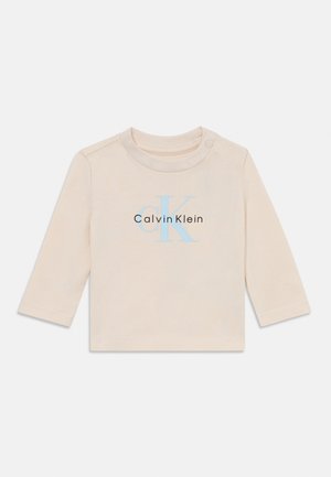 Calvin Klein Jeans MONOGRAM UNISEX - Top s dlouhým rukávem - whitecap gray
