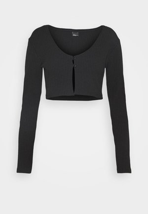 ELLA CROPPED CARDIGAN - Cardigan - black