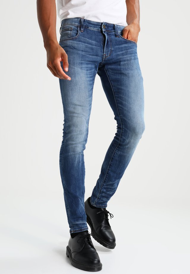 3301 DESCONSTRUCTED SUPER SLIM - Jeans Skinny Fit - medium indigo aged