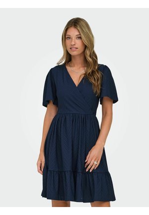 JDY, KLEID JDYCARLA KURZES KLEID - Robe en jersey - black iris