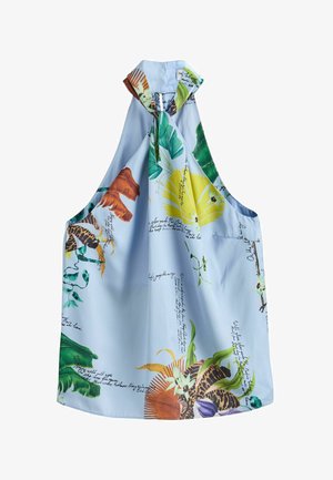 Next, Blůza - blue floral print