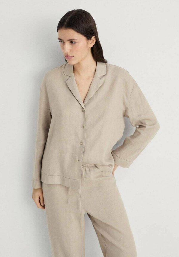 Button-down blouse - sable