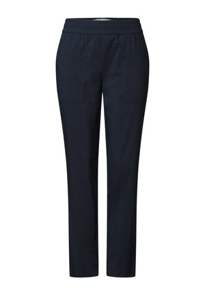 Street One, SLIM LEG CHINO MIT ELASTIKBUND - Pantalon classique - shadowed navy