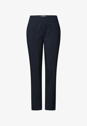 Street One, SLIM LEG CHINO MIT ELASTIKBUND - Pantalon classique - shadowed navy