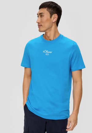 MIT LOGO - T-Shirt print - dunkles türkis