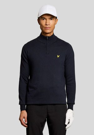 Lyle & Scott, LYLE & SCOTT MID KNITS GOLF QUARTER ZIP JUMPER - Maglione - z dark navy