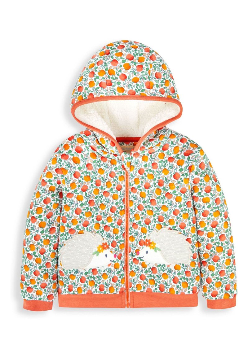 JoJo Maman Bébé HEDGEHOG APPLIQUE COSY  - Cipzáras pulóver - rust