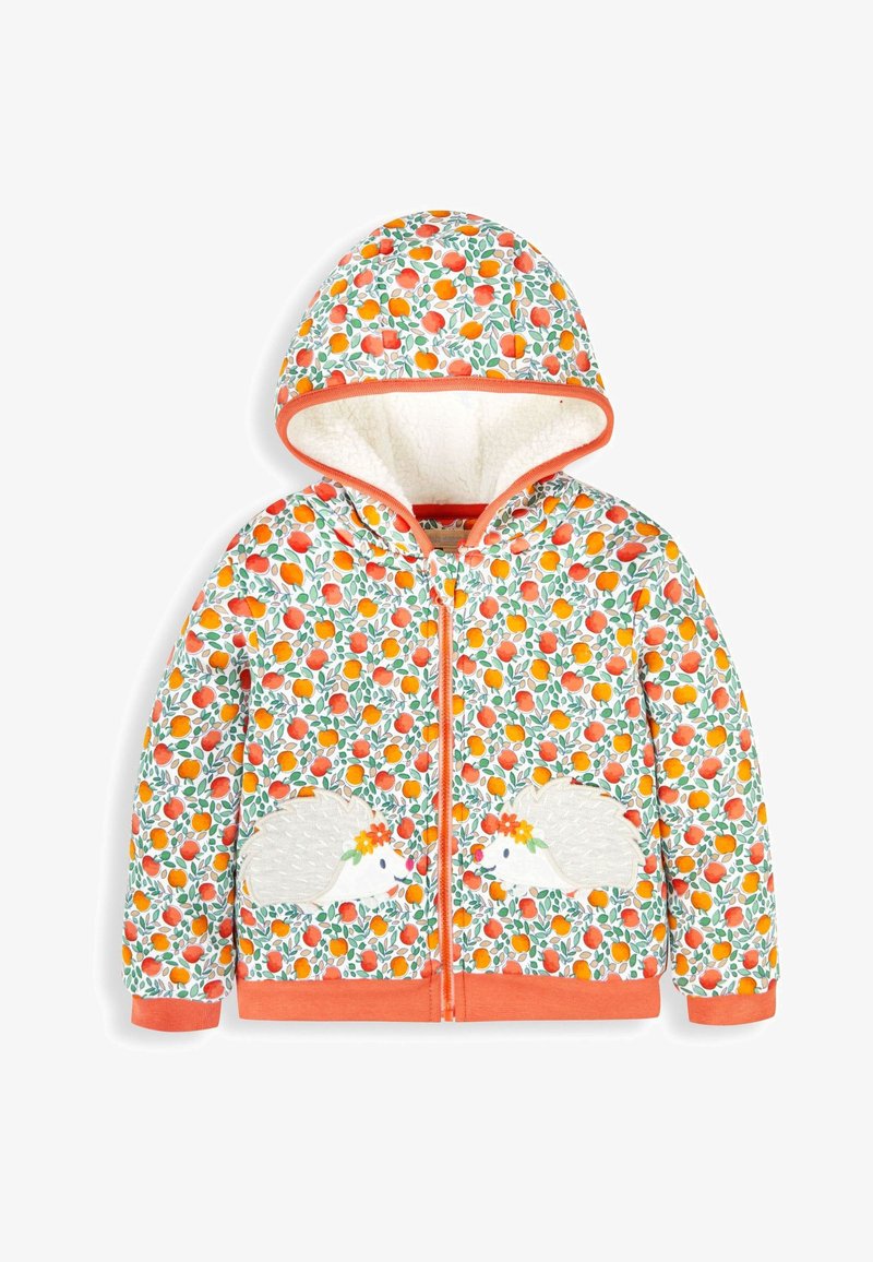 JoJo Maman Bébé HEDGEHOG APPLIQUE COSY  - Sweatjacke - rust