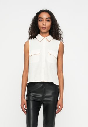 Blúzka so zapínaním na gombíky - off white